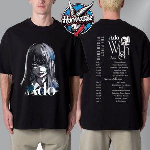 Ado The First World Tour 2025 Ado Wish Hibana Merch Tee Schedule Unisex T-Shirt Two Sided