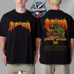 All Shall Perish The West Coast Annihilation Tour 2025 Schedule Cities Dates Unisex T-Shirt Two Sided