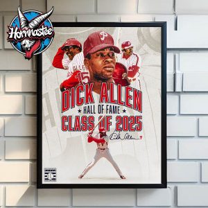 Dick Allen Philadelphia Phillies Hall Of Fame Class Of 2025 Poster Home Decor Canvas