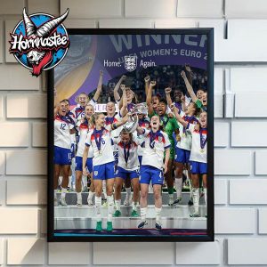 England The Lionesses Wins Title UEFA Women EURO Champions 2025 Poster Home Decor Canvas