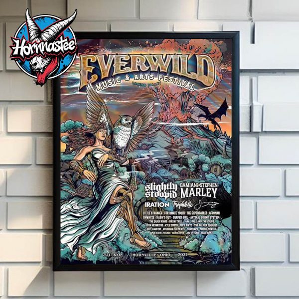 Everwild Music And Arts Festival Official Poster At Legend Valley On July 31 To August 2 2025 In Thornville Ohio Poster Home Decor Canvas