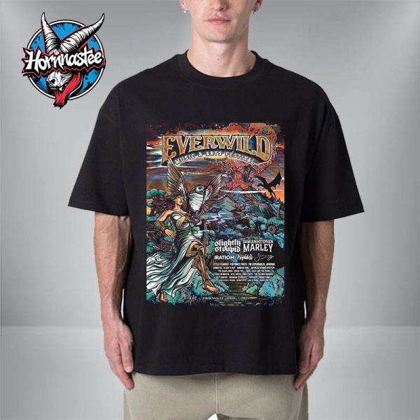 Everwild Music And Arts Festival Official Poster At Legend Valley On July 31 To August 2 2025 In Thornville Ohio Unisex T-Shirt