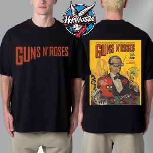 Guns N Roses Luxembourg Concert Poster At Luxexpo Open Air On July 28 2025 In Luxembourg City LU Unisex T-Shirt Two Sided