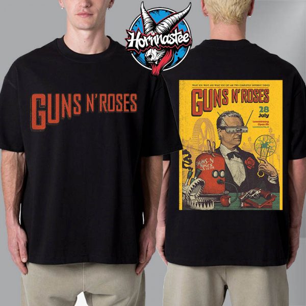 Guns N Roses Luxembourg Concert Poster At Luxexpo Open Air On July 28 2025 In Luxembourg City LU Unisex T-Shirt Two Sided