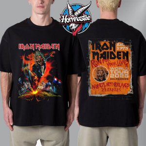 Iron Maiden Arnhem Run For Your Lives World Tour 2025 At Gelredome On July 23 2025 In Arnhem Netherlands Unisex T-Shirt Two Sided