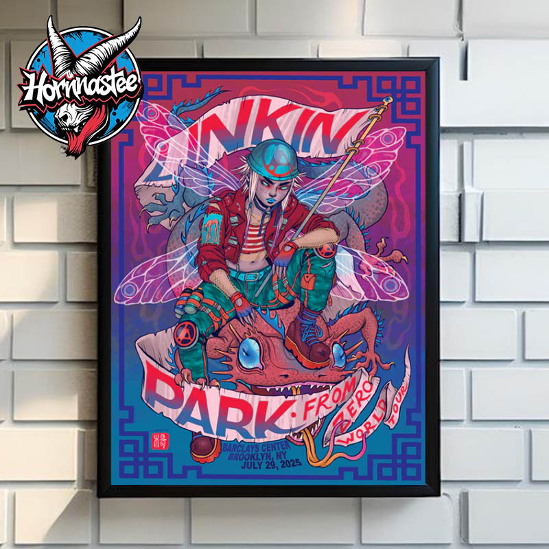 Linkin Park Brooklyn New York Poster From Zero World Tour 2025 On July 29 2025 At Barclays Center New York Poster Home Decor Canvas Linkin Park Brooklyn New York Poster From Zero World Tour 2025 On July 29 2025 At Barclays Center New York Poster Home Decor Canvas