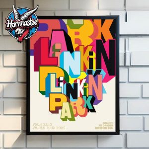 Linkin Park From Zero World Tour Boston 2025 Poster On August 1 2025 At TD Garden In Boston MA Poster Home Decor Canvas