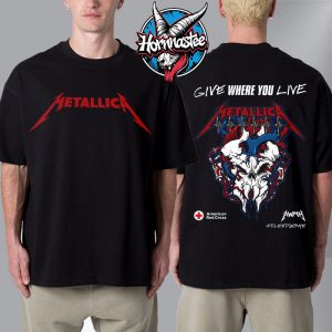 Metallica x American Red Cross Give Where You Live AWMH Unisex T-Shirt Two Sided
