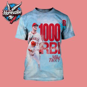Mike Trout Los Angeles Angels Runs Batted In 1000 Career RBI Home Run 397 All Over Print Shirt