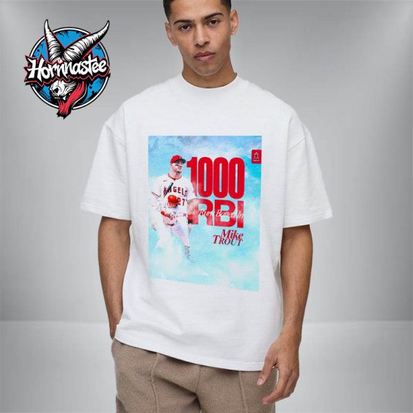 Mike Trout Los Angeles Angels Runs Batted In 1000 Career RBI Home Run 397 Unisex T-Shirt
