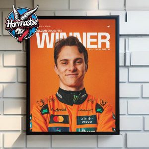 Oscar Piastri F1 Winner Belgium Grand Prix Round 13 July 27 2025 Poster Home Decor Canvas