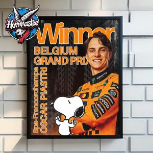 Oscar Piastri Spa Francorchamps Winner F1 Belgium Grand Prix Poster Home Decor Canvas