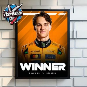 Oscar Piastri Wins F1 The Belgium Grand Prix Round 13 Poster Home Decor Canvas