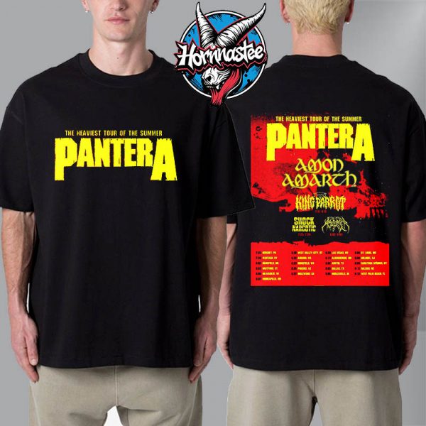 Pantera The Heaviest Tour Of The Summer Poster Schedule Cities Tour Dates Unisex T-Shirt Two Sided