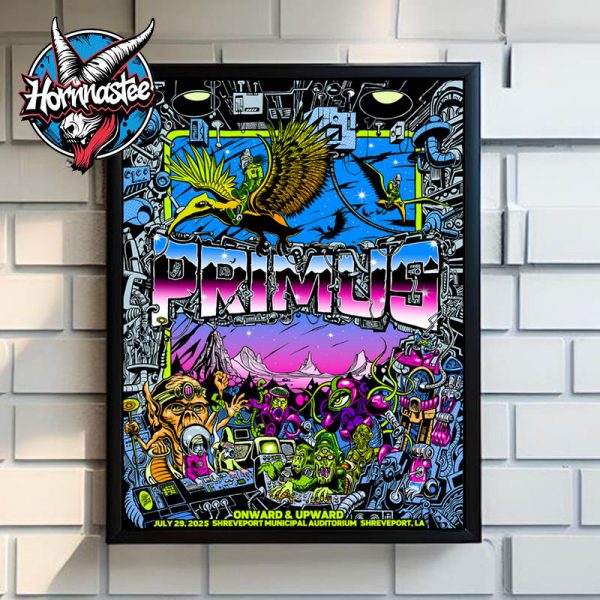 Primus Band Shreveport Exclusive Poster At Shreveport Municipal Auditorium On July 29 2025 In Shreveport LA Poster Home Decor Canvas