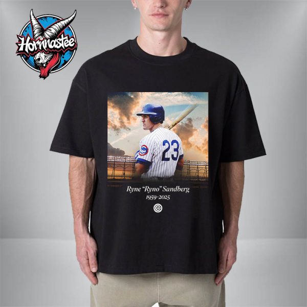 RIP Ryne Ryno Sandberg Player Chicago Cubs  Passed Away 1959-2025 Unisex T-Shirt