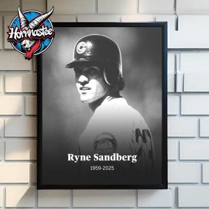 RIP Ryne Sandberg Hall Of Fame Baseball Died At 65 1959-2025 Poster Home Decor Canvas