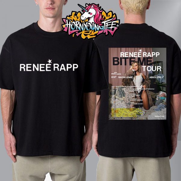 Renee Rapp Bite Me Tour UK And Europe 2025 New Date Schedule Cities Dates Unisex T-Shirt Two Sided