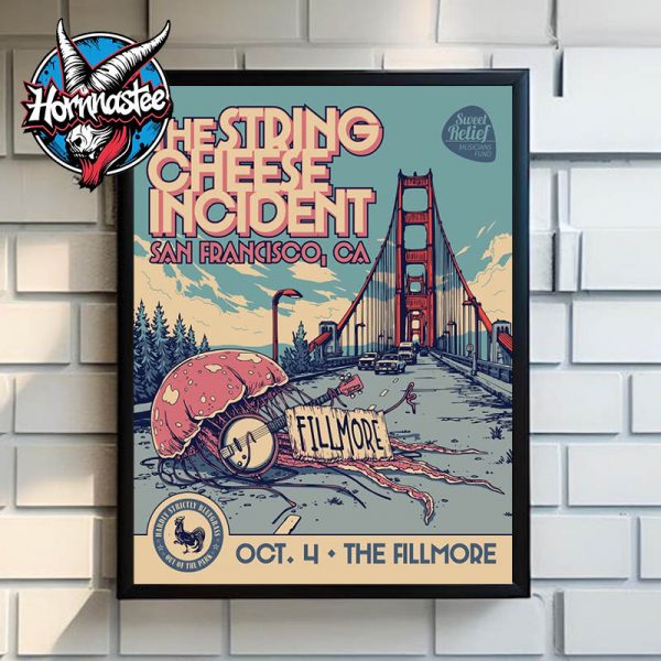 The String Cheese Incident Fillmore San Francisco On October 4 2025 At The Fillmore In San Francisco CA Poster Home Decor Canvas