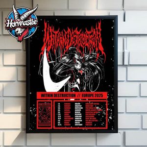 Within Destruction Europe 2025 Tour Schedule Cities Tour Dates Poster Home Decor Canvas