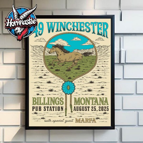 49 Winchester Montana Event Poster At Billings Pub Station On August 25 2025 Poster Home Decor Canvas