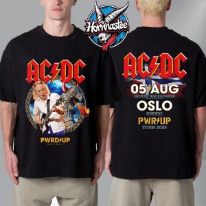 ACDC Oslo Norway Pwr Up Tour 2025 Merch Tee At Bjerke Racecourse On August 5 2025 In Norway Unisex T-Shirt Two Sided