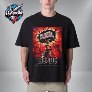 ACDC Oslo Norway Venue Poster Pwr Up Tour 2025 On August 5 2025 At Bjerke Racecourse In Norway Unisex T-Shirt