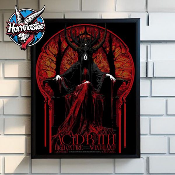 Acid Bath Show At Hollywood Palladium On August 22 2025 In Los Angeles California Poster Home Decor Canvas