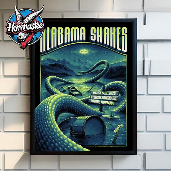 Alabama Shakes At KettleHouse Amphitheater On August 19 2025 In Bonner Montana Poster Home Decor Canvas