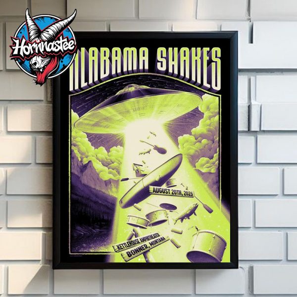 Alabama Shakes Show At KettleHouse Amphitheater On August 20 2025 In Bonner Montana Poster Home Decor Canvas