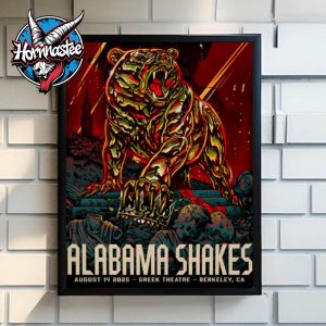 Alabama Shakes Show On August 14 2025 At The Greek Theater In Berkeley CA Poster Home Decor Canvas