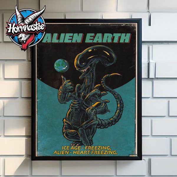 Alien Earth Comic Art By Swangzhe Ice Age Freezing Alien Heart Freezing Poster Home Decor Canvas