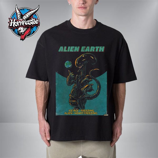 Alien Earth Comic Art By Swangzhe Ice Age Freezing Alien Heart Freezing Unisex T-Shirt