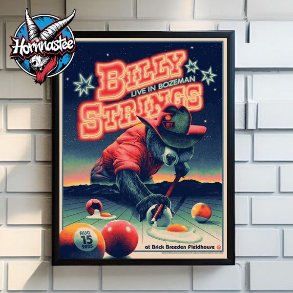 Billy Strings Live In Bozeman On August 15 2025 At Brick Breeden Fieldhouse Poster Home Decor Canvas