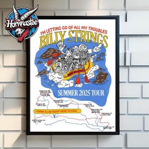 Billy Strings Summer Tour 2025 I’m Letting Go Of All My Troubles Poster Home Decor Canvas