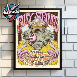 Billy Strings Summer Tour 2025 Schedule Cities Tour Dates Art By Logan Fox Poster Home Decor Canvas