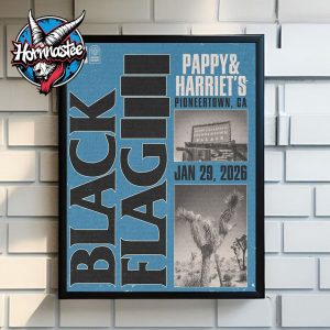Black Flag New Era Pappy And Harriet On January 29 2026 In Pioneertown CA Poster Home Decor Canvas