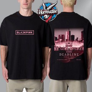 Black Pink Deadline World Tour 2025 Exclusive City Tee Milan On August 6 2025 In Milan Unisex T-Shirt Two Sided