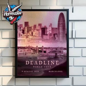 Black Pink Deadline World Tour 2025 Exclusive Poster Barcelona On August 9 2025 In Barcelona Poster Home Decor Canvas