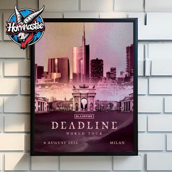 Black Pink Deadline World Tour 2025 Exclusive Poster Milan On August 6 2025 In Milan Poster Home Decor Canvas