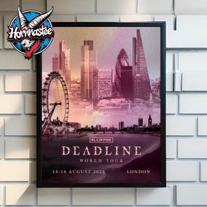Black Pink Deadline World Tour 2025 London Poster On August 15-16 2025 In London Poster Home Decor Canvas