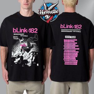 Blink 182 Missionary Impossible Tour 2025 Merchandise Tee Schedule Unisex T-Shirt Two Sided