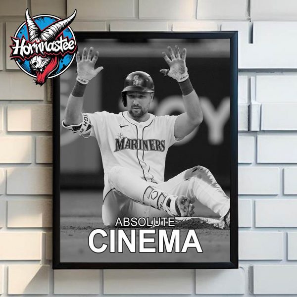 Cal Raleigh Seattle Mariners Absolute Cinema Clubs 45 Home Run Poster Home Decor Canvas