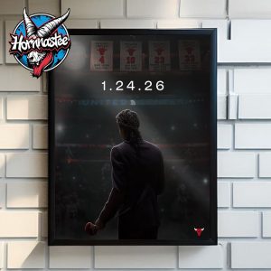 Chicago Bulls Derrick Rose Jersey Retirement Night Add No1 To The United Center Poster Home Decor Canvas