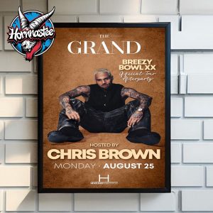 Chris Brown Breezy Bowl XX Official Tour After Party At The Grand On August 25 2025 Boston Poster Home Decor Canvas