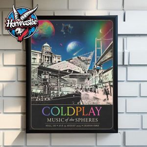Coldplay Hull Music Of The Spheres Venue Poster At Craven Park On August 18-19 2025 In Hull UK Poster Home Decor Canvas