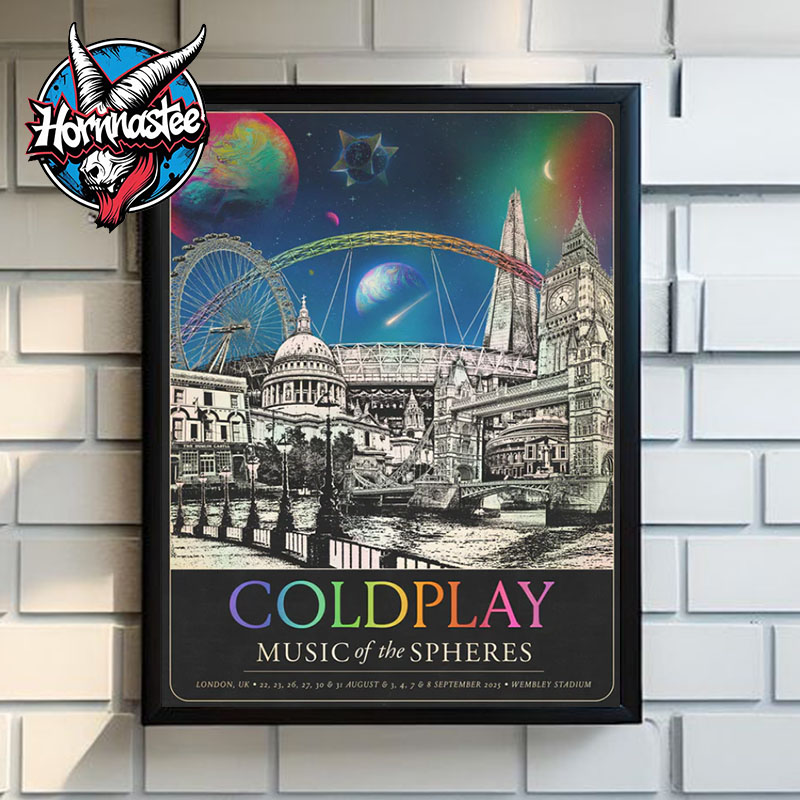 Coldplay London UK Music Of The Spheres 2025 Poster At Wembley Stadium On August And September 2025 Poster Home Decor Canvas Coldplay London UK Music Of The Spheres 2025 Poster At Wembley Stadium On August And September 2025 Poster Home Decor Canvas