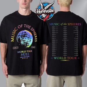 Coldplay Music Of The Spheres World Tour 2025 Hull Merch Tee At Craven Park On August 18-19 2025 Unisex T-Shirt Two Sided