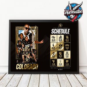 Colorado Buffaloes Football 2025 Official Schedule Poster Home Decor Canvas Horizontal