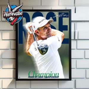 Congrats Justin Rose The Champion PGA Tour Fedex St Jude Championship 2025 Poster Home Decor Canvas